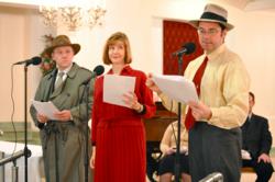 Old Time Radio reenactment group at the Oak Park Arms
